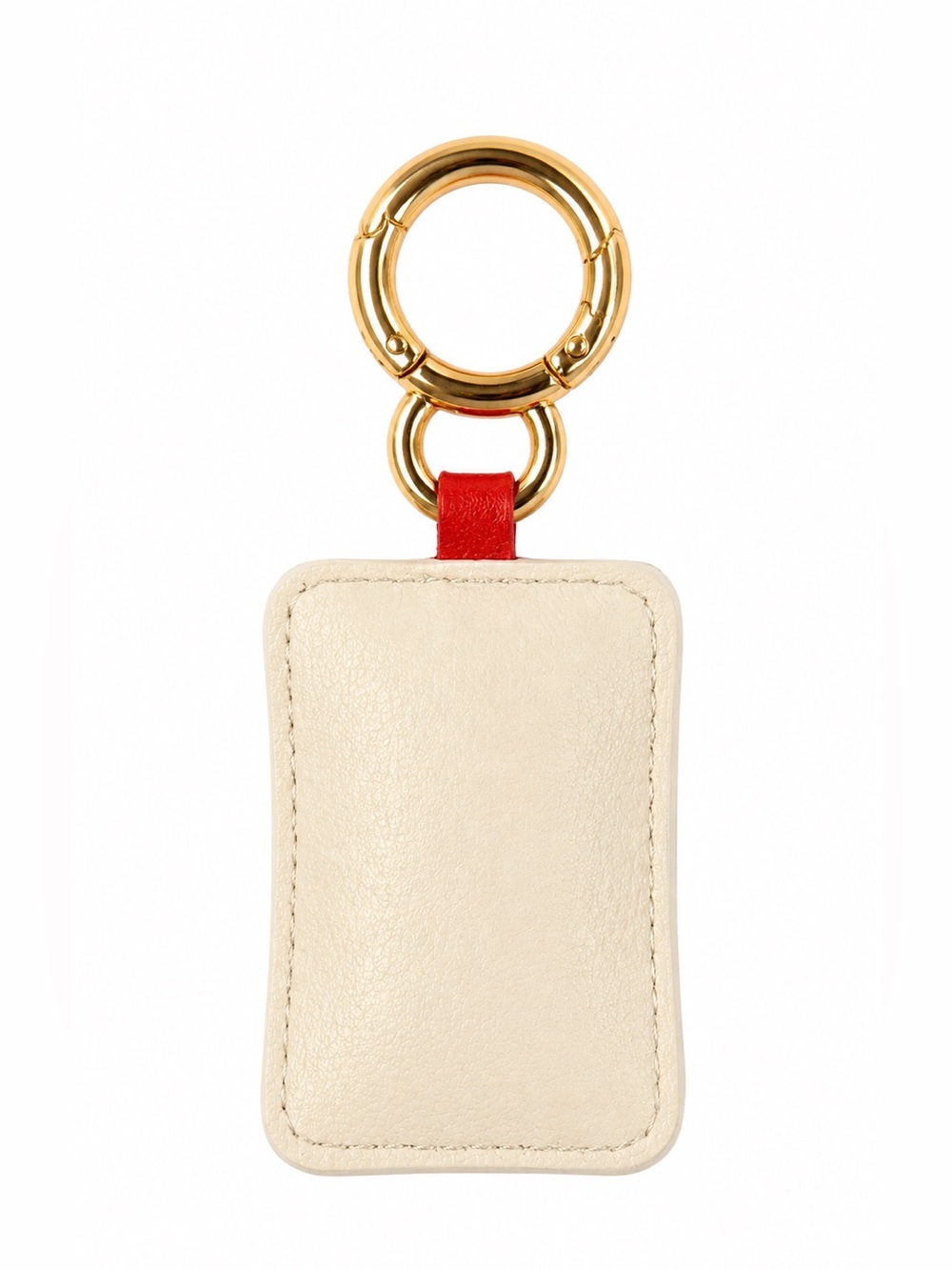 Lucky Ace of Hearts Bag Charm Keychain Red White Gold - Picture 2 of 2